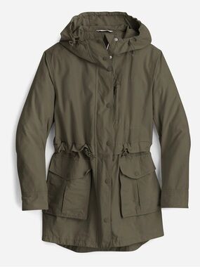 J. Crew Perfect Lightweight Rain Jacket Medium Green